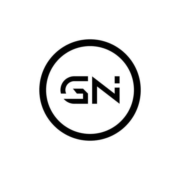 首字母Gn连在一起的标志 Gn字母类型标志设计向量模板 Gn标志设计 — 图库矢量图片