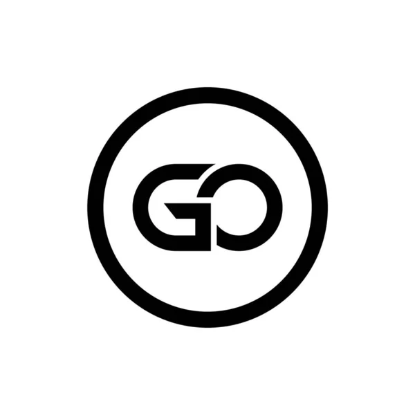 Harfi Bağlı Logo Git Harf Tipi Logo Tasarım Vektör Şablonu — Stok Vektör