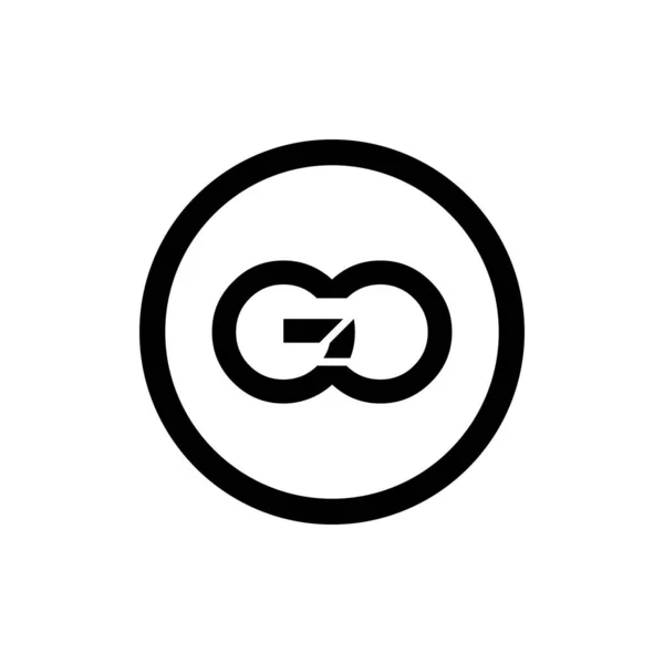 Logo Initial Lié Lettre Modèle Vectoriel Conception Logo Type Lettre — Image vectorielle