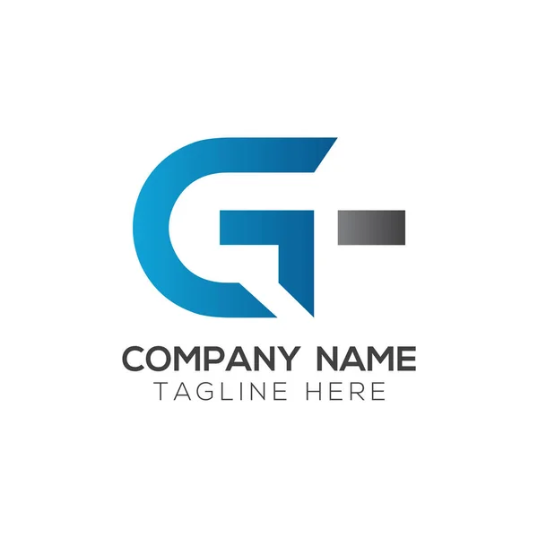 初始Gt字母连在一起的标志 Gt字母类型标志设计矢量模板 Gt标志设计 — 图库矢量图片