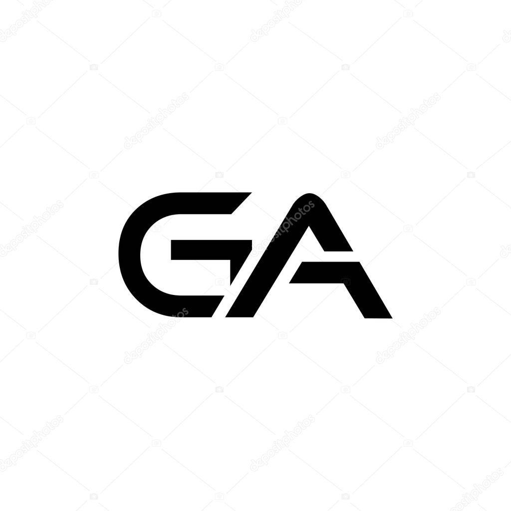 Initial GA Letter Linked Logo. GA letter Type Logo Design vector Template. Abstract Letter GA logo Design