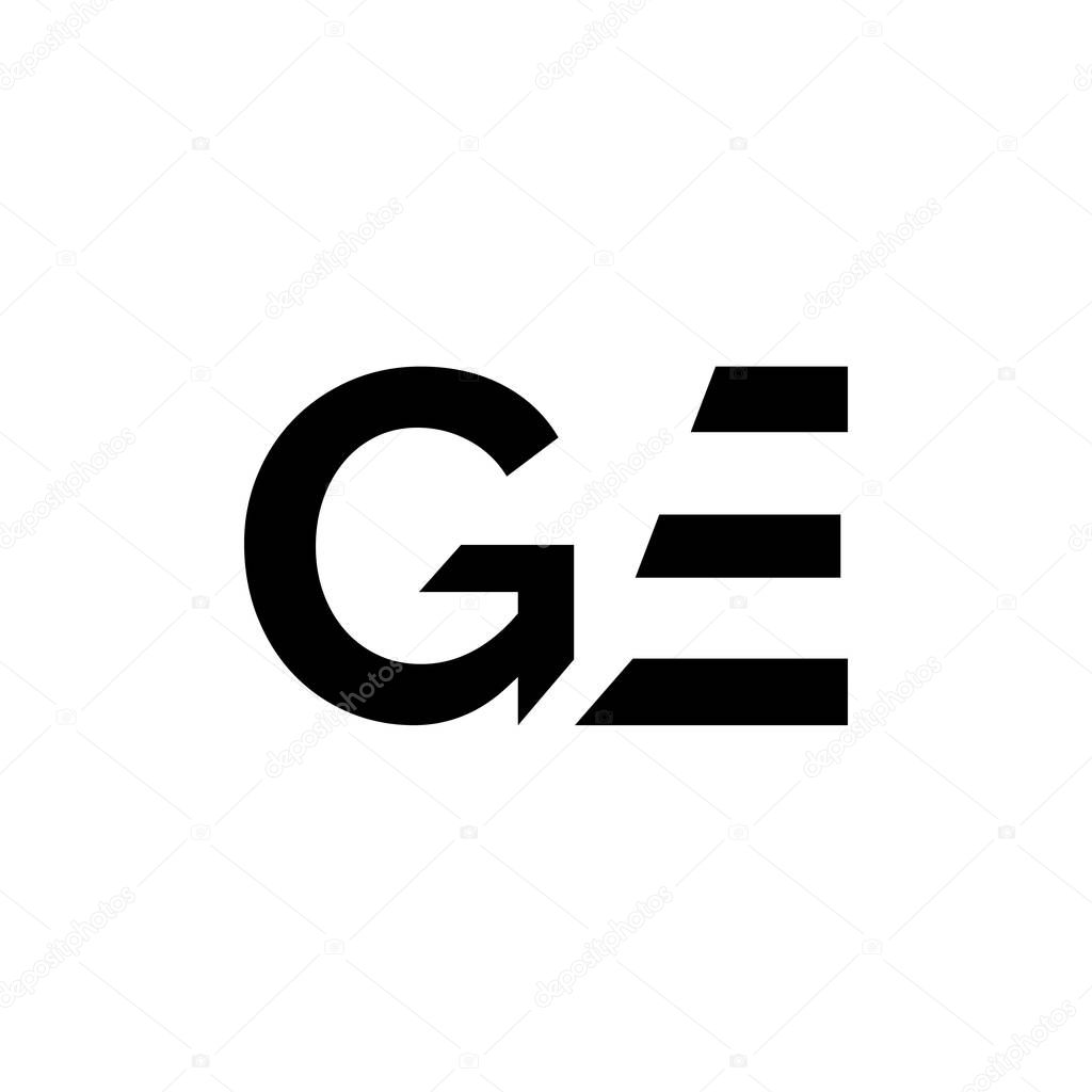 Initial GE Letter Linked Logo. GE letter Type Logo Design vector Template. Abstract Letter GE logo Design
