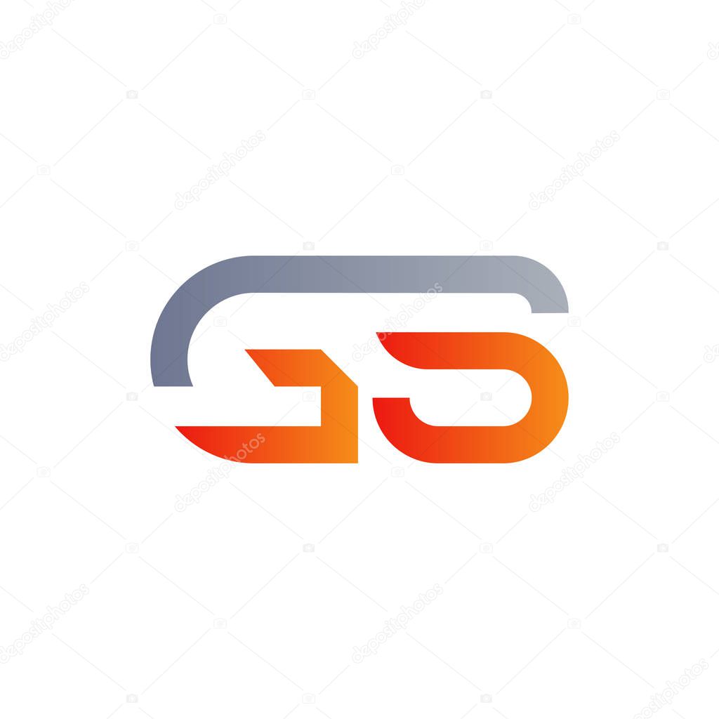Initial GS Letter Linked Logo. GS letter Type Logo Design vector Template. Abstract Letter GS logo Design