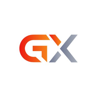Baş harfleri birleştirilmiş logo. Gx harfi Tip Logo Tasarım Şablonu. Soyut Harf Gx logo Tasarımı