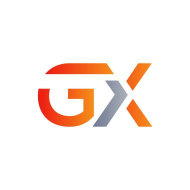 Baş harfleri birleştirilmiş logo. Gx harfi Tip Logo Tasarım Şablonu. Soyut Harf Gx logo Tasarımı