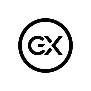 Baş harfleri birleştirilmiş logo. Gx harfi Tip Logo Tasarım Şablonu. Soyut Harf Gx logo Tasarımı