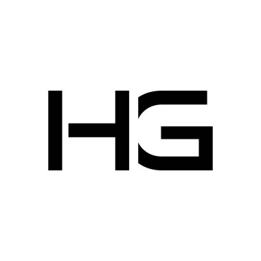 Hg Logo Tasarım Şablonu. İlk Hg Vektör İllüstrasyonu