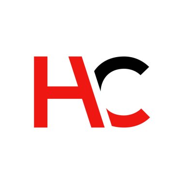 Hc Logo Tasarım Vektör Şablonu. İlk Hc Vektör İllüstrasyonu