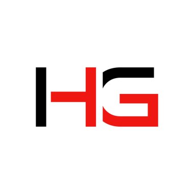 Hg Logo Tasarım Şablonu. İlk Hg Vektör İllüstrasyonu