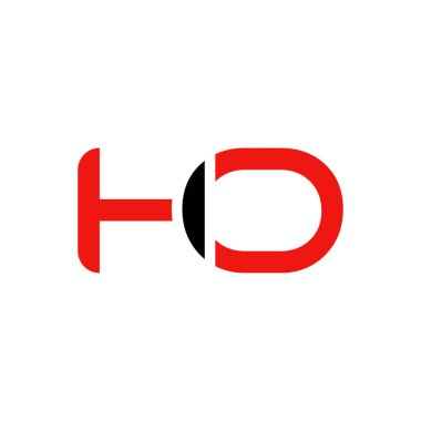 Ho Logo Tasarım Şablonu. İlk Ho Vektör İllüstrasyonu