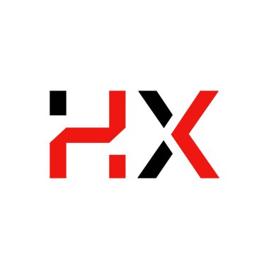 Hx Logo Tasarım Vektör Şablonu. İlk Hx Vektör İllüstrasyonu