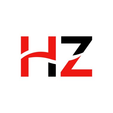 Hz Logo Tasarım Vektör Şablonu. İlk Hz Vektör İllüstrasyonu