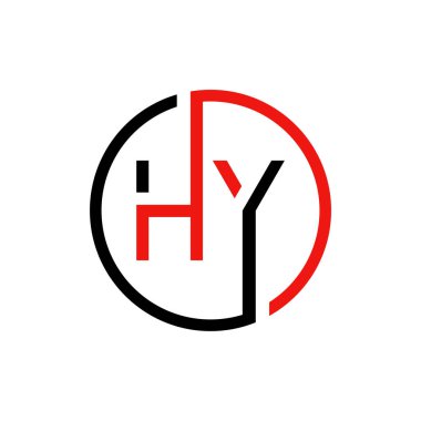 Hy Logo Tasarım Vektör Şablonu. Başlangıç Hy Vektör İllüstrasyonu