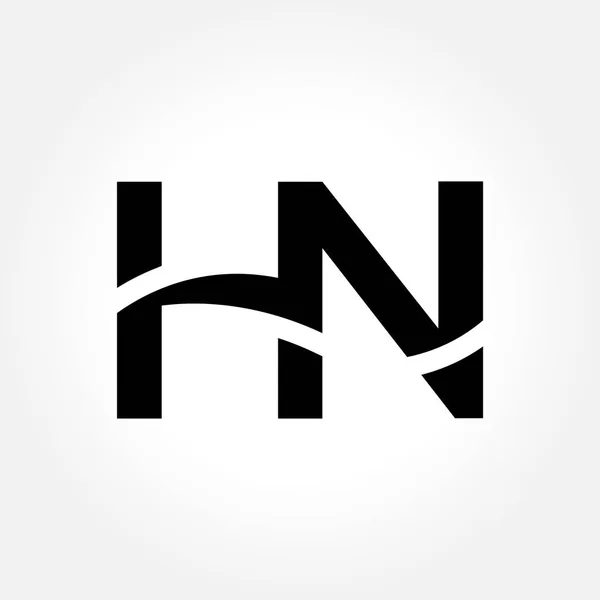 Logo Design Vector Template 初期のHnベクトルイラスト — ストックベクタ