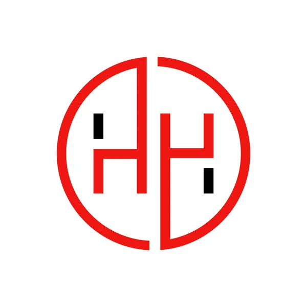 Logo Design Vector Template 初期のHhベクトルイラスト — ストックベクタ