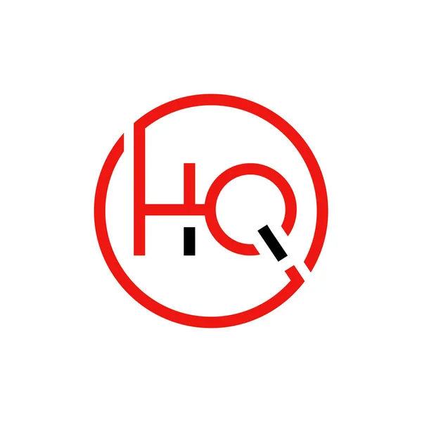 文字Hqロゴデザインベクトルテンプレート 初期のHqベクトルイラスト — ストックベクタ