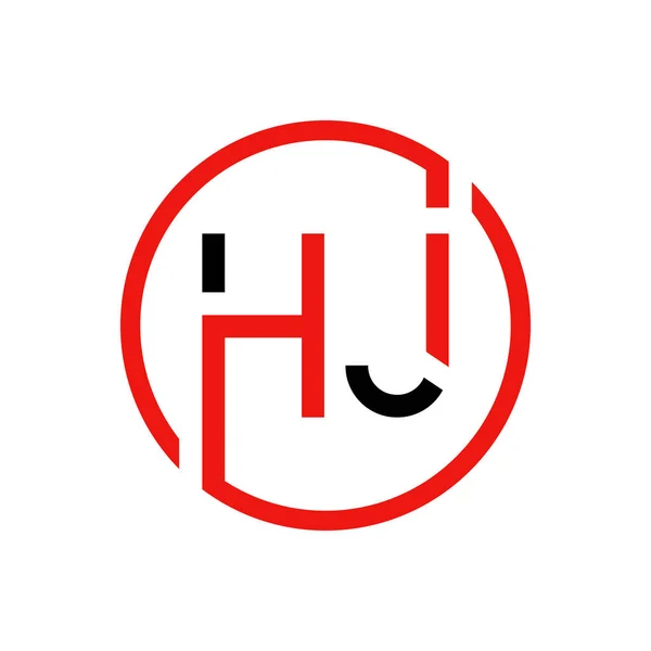 文字Hjロゴデザインベクトルテンプレート 初期のHjベクトルイラスト — ストックベクタ