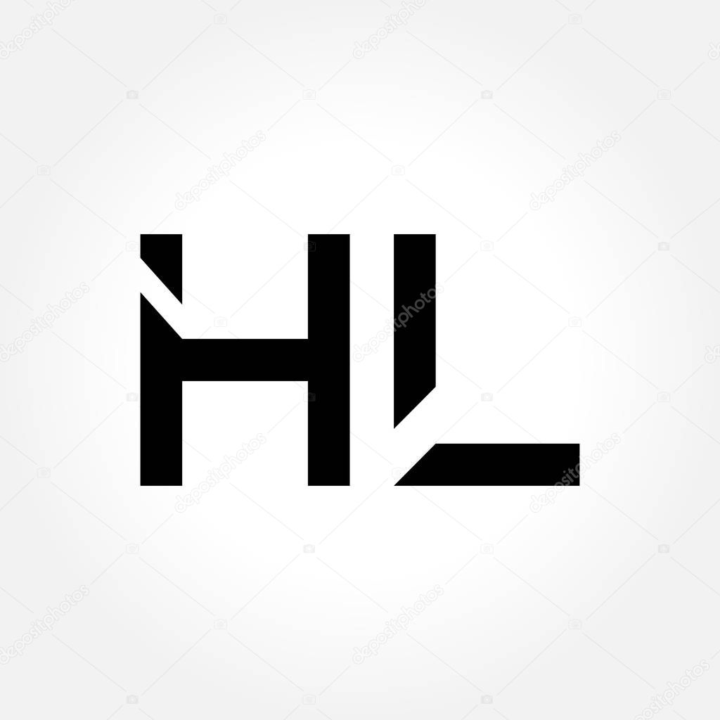 Letter HL Logo Design Vector Template. Initial HL Vector Illustration