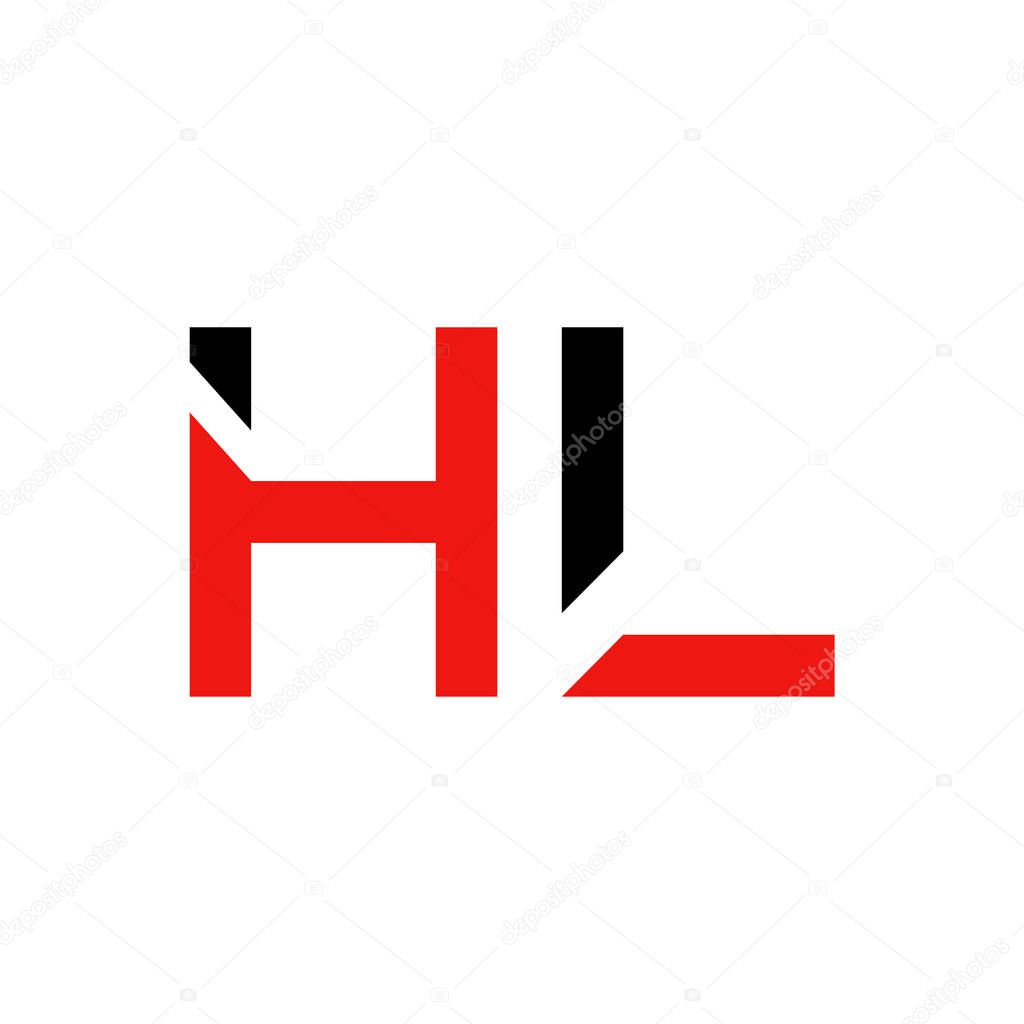Letter HL Logo Design Vector Template. Initial HL Vector Illustration