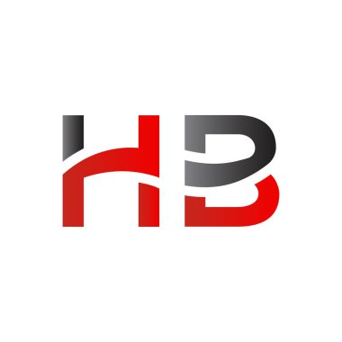 Hb Logo Tasarım Şablonu. İlk Hb Harf Tasarım Vektörü İllüstrasyonu