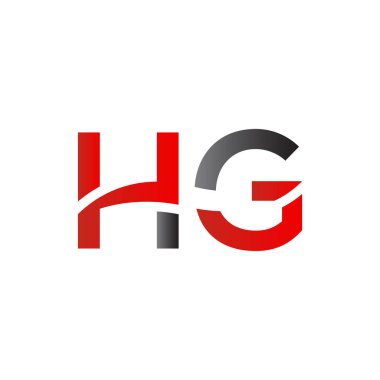 Hg Logo Tasarım Şablonu. İlk Hg Harf Tasarım Vektörü İllüstrasyonu