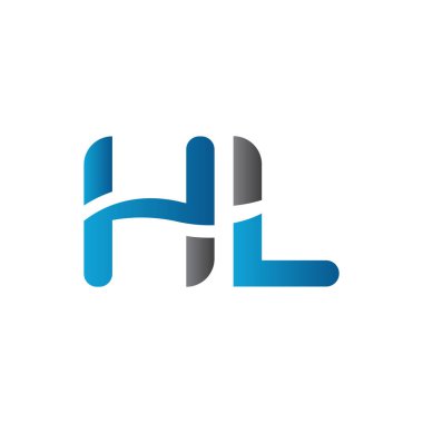 Hl Logo Tasarım Vektör Şablonu. İlk HI Harf Tasarım Vektörü İllüstrasyonu