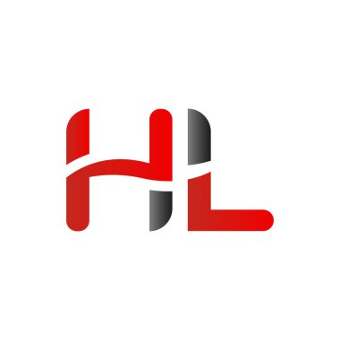 Hl Logo Tasarım Vektör Şablonu. İlk HI Harf Tasarım Vektörü İllüstrasyonu