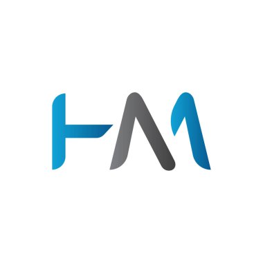 Hmm Logo Tasarım Şablonu. Başlangıç Hımm Harf Tasarım Vektörü İllüstrasyonu