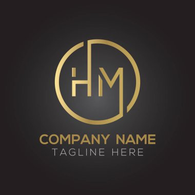 Hmm Logo Tasarım Şablonu. Başlangıç Hımm Harf Tasarım Vektörü İllüstrasyonu