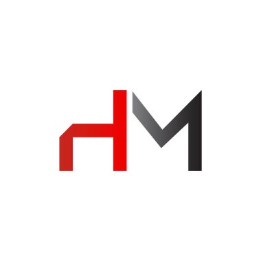 Hmm Logo Tasarım Şablonu. Başlangıç Hımm Harf Tasarım Vektörü İllüstrasyonu