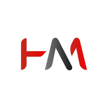 Hmm Logo Tasarım Şablonu. Başlangıç Hımm Harf Tasarım Vektörü İllüstrasyonu