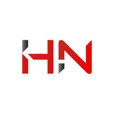 Hn Logo Tasarım Şablonu. İlk Hn Harf Tasarım Vektörü İllüstrasyonu