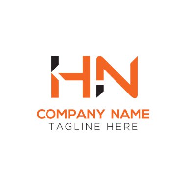 Hn Logo Tasarım Şablonu. İlk Hn Harf Tasarım Vektörü İllüstrasyonu