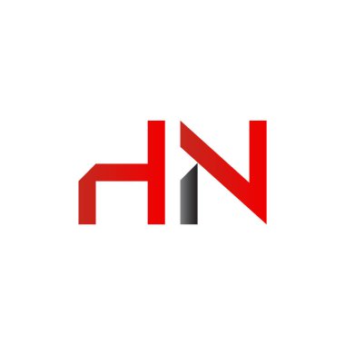 Hn Logo Tasarım Şablonu. İlk Hn Harf Tasarım Vektörü İllüstrasyonu