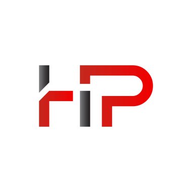 Hp Logo Tasarım Vektör Şablonu. İlk Hp Harf Tasarım Vektörü İllüstrasyonu