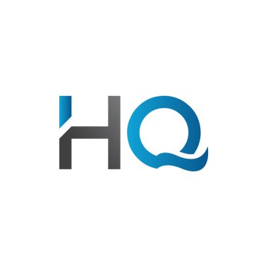 Hq Logo Tasarım Vektör Şablonu. Başlangıç Hq Harf Tasarım Vektörü İllüstrasyonu