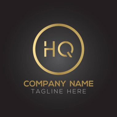 Hq Logo Tasarım Vektör Şablonu. Başlangıç Hq Harf Tasarım Vektörü İllüstrasyonu