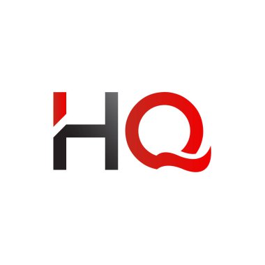 Hq Logo Tasarım Vektör Şablonu. Başlangıç Hq Harf Tasarım Vektörü İllüstrasyonu