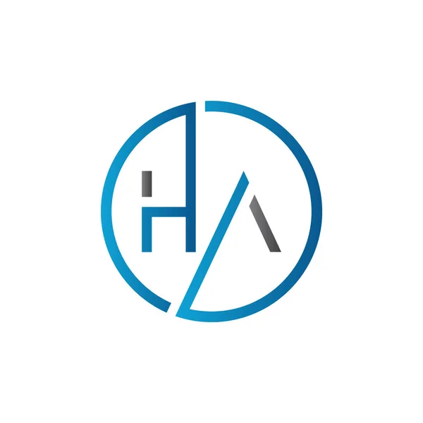 手紙ハロゴデザインベクトルテンプレート 初期のハ文字デザインベクトルイラスト — ストックベクタ