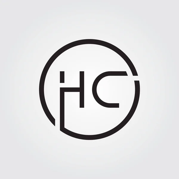 文字Hcロゴデザインベクトルテンプレート 初期のHc文字デザインベクトルイラスト — ストックベクタ