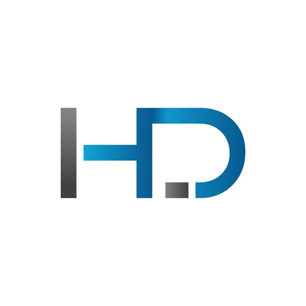 文字Hdロゴデザインベクトルテンプレート 初期のHdレターデザインベクトルイラスト — ストックベクタ