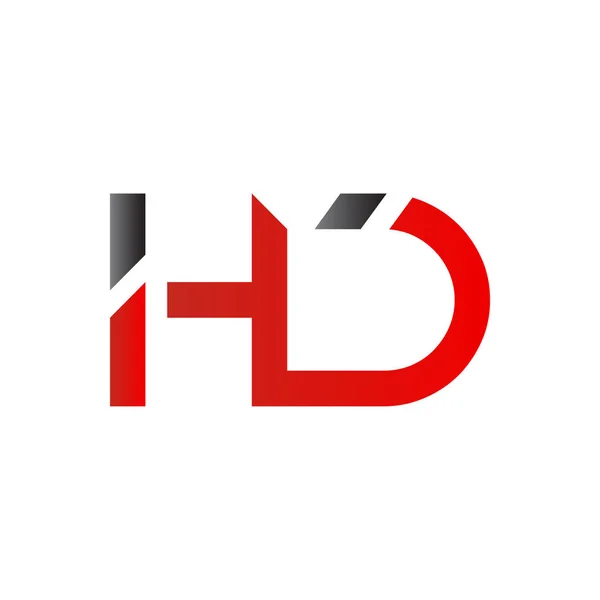 文字Hdロゴデザインベクトルテンプレート 初期のHdレターデザインベクトルイラスト — ストックベクタ