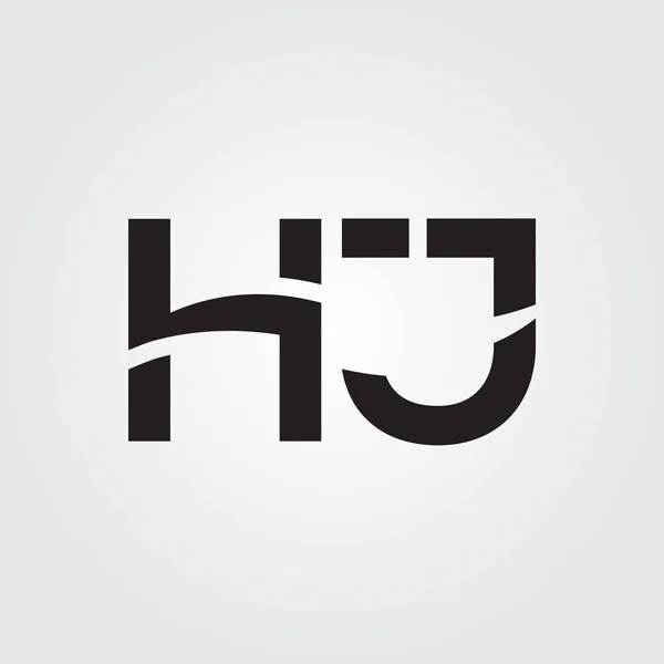 文字Hjロゴデザインベクトルテンプレート 初期のHj文字デザインベクトルイラスト — ストックベクタ