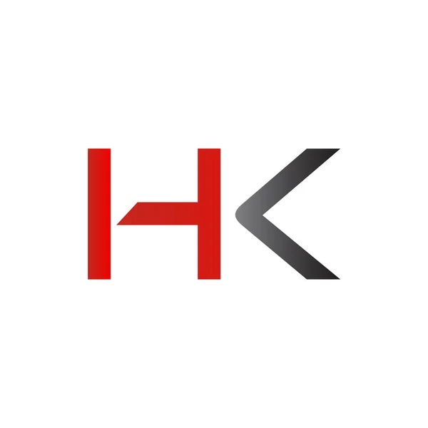 Logo Design Vector Template 初期のHk文字デザインベクトルイラスト — ストックベクタ