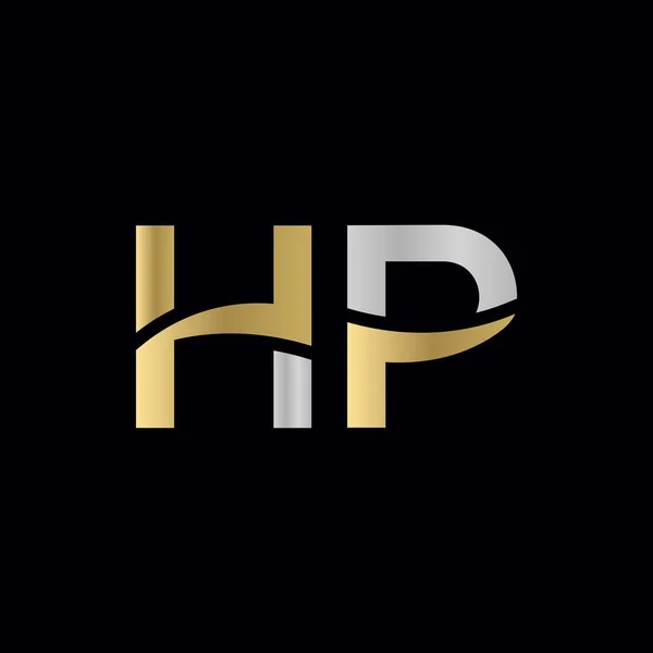 文字ヘルプロゴデザインベクトルテンプレート 初期Hpレターデザインベクトルイラスト — ストックベクタ