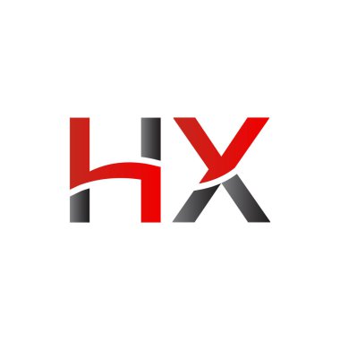 Hx Logo Tasarım Vektör Şablonu. İlk Hx Harf Tasarım Vektörü İllüstrasyonu