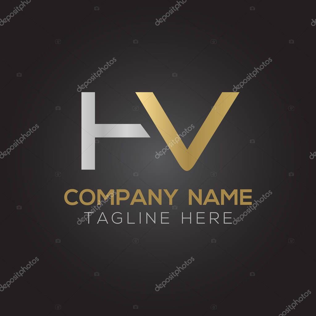 Letter HV Logo Design Vector Template. Initial HV Letter Design Vector Illustration