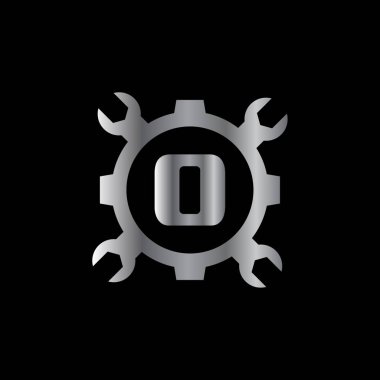 Otomotiv harfi O Logo Tasarım Vektör Şablonu. Motor İşletmeleri Alfabesi Tasarımı O Vektör İllüstrasyonu