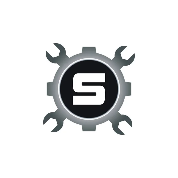 Logo Tasarım Şablonu Otomotiv Harfi Motor Şletmeleri Alfabesi Tasarımı Vektör — Stok Vektör
