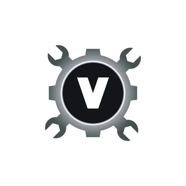 自動車レターVロゴデザインベクトルテンプレート モータービジネスアルファベットデザインVベクターイラスト — ストックベクタ